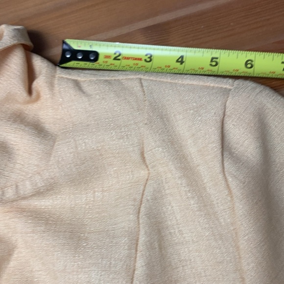 Courtnay Vintage Pale Yellow Office Top, Jacket, 3/4 Sleeves, Summer Weight - Picture 7 of 14